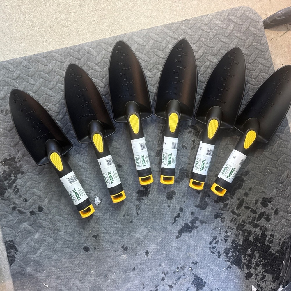Expert Gardener Trowel Heavy Duty Black & Yellow Shovel (lot Of 6)
